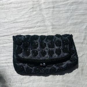 Strawberry Beaded Evening Clutch